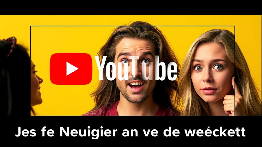 Ein ansprechendes YouTube-Thumbnail mit hellem Hintergrund, auffälligem Text und Gesichtsausdrücken, das die Neugier der Zuschauer weckt.