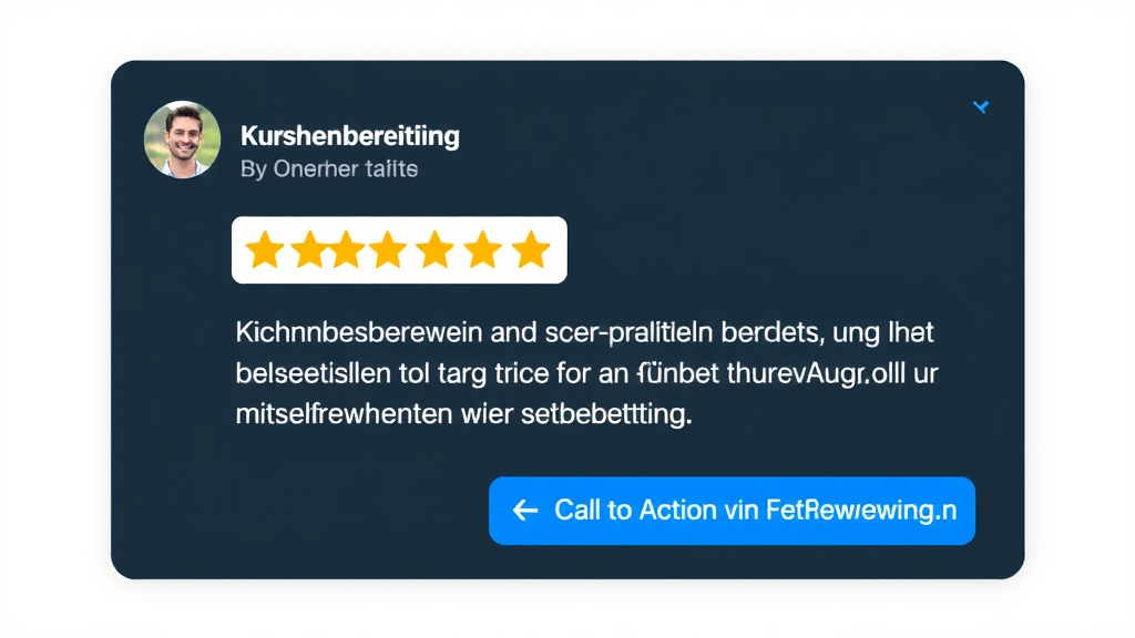 Bild von einem Social-Media-Post, der eine Kundenbewertung zeigt, begleitet von einem Call-to-Action-Button und einer kleinen Belohnung für die Abgabe von Bewertungen.