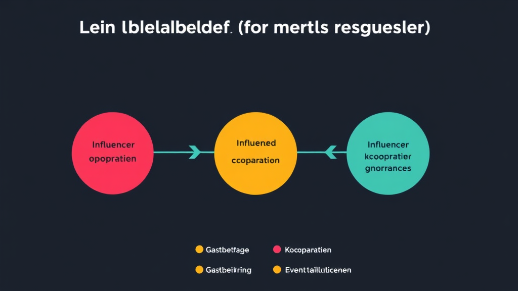 Grafik, die den Linkaufbau für Eventagenturen darstellt, inklusive Strategien wie Gastbeiträge, Influencer-Kooperationen und Eventteilnahmen.
