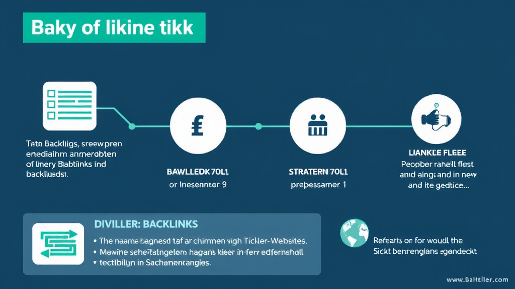 Infografik über Backlinks für Tischler-Websites, die deren Bedeutung, Strategien zum Aufbau und Vorteile für die Sichtbarkeit in Suchmaschinen darstellt.