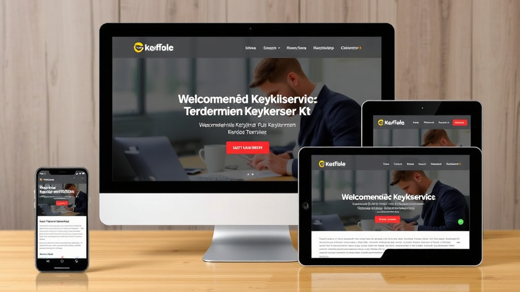 Responsive Website für einen Schlüsseldienst auf verschiedenen Geräten, zeigt Benutzerfreundlichkeit und optimale Darstellung auf mobilen und Desktop-Bildschirmen.