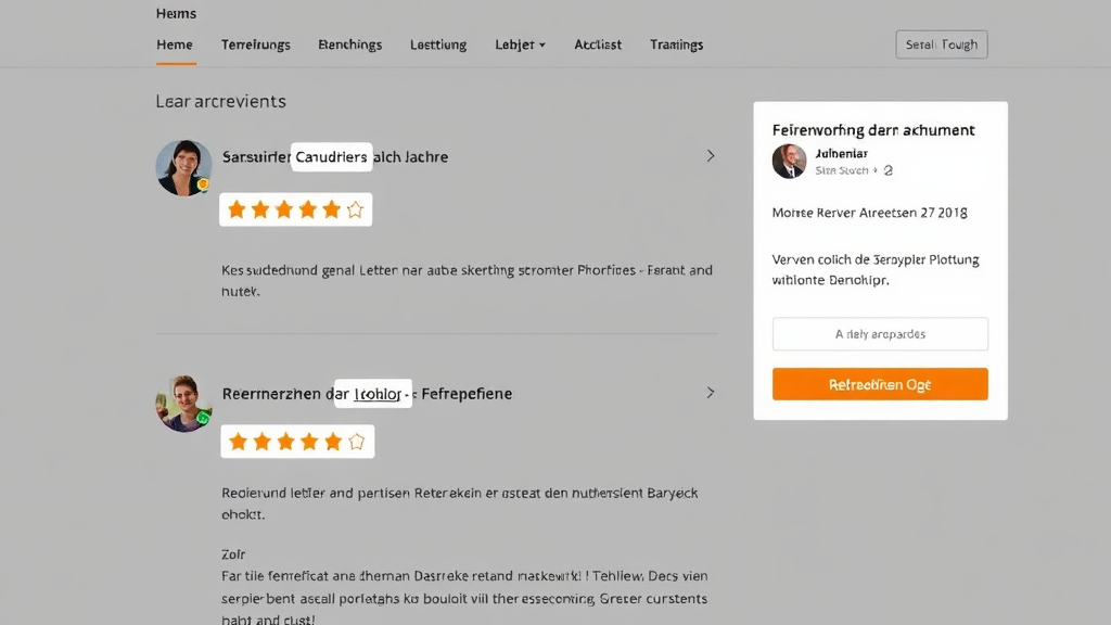 Screenshot einer Ferienwohnungsseite mit hervorgehobenen Gästebewertungen, Sternebewertungen und Call-to-Action zur Bewertung nach dem Aufenthalt.